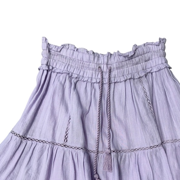 Isabel Marant Etoile Lioline Tiered Mini Skirt Lilac NWT - Picture 4 of 11